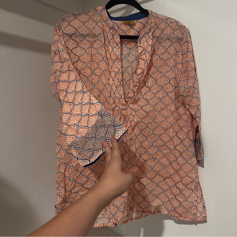 Roller Rabbit Orange Blouse - Picture 3 of 5